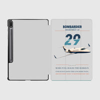 Thumbnail for Bombardier Learjet 29 design on light gray samsung tablet tablet case