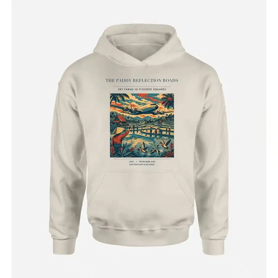 VINTAGE G4497 - The Paddy Reflection Roads - Premium Hoodie design on khaki premium