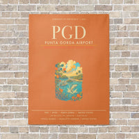 Thumbnail for Punta Gorda Airport PGD - Canvas Framed - Orange