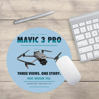 Thumbnail for DJI Mavic 3 Pro design on light blue round mouse pad