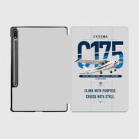 Thumbnail for Cessna 175 Skylark design on light gray samsung tablet tablet case