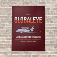 Thumbnail for Saab GlobalEye vertical canvas print - no frame - dark red background
