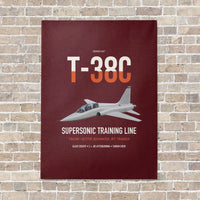 Thumbnail for T-38C Talon vertical canvas print - no frame - dark red background