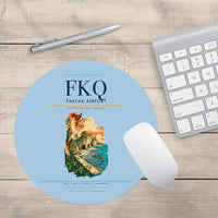 Thumbnail for Fakfak Airport (FKQ) design on light blue round mouse pad