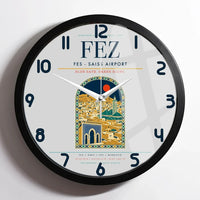 Thumbnail for Fes (FEZ) design on light gray framed wall clock