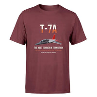 Thumbnail for T-7A Red Hawk design on dark red double-side t-shirt, single-side print