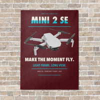 Thumbnail for DJI Mini 2 SE vertical canvas print - no frame - dark red background