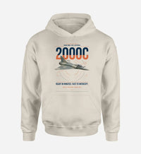 Thumbnail for Dassault Mirage 2000C RDI design on khaki double-side hoodie, single-side print