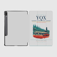 Thumbnail for Gander International Airport (YQX) design on light gray samsung tablet tablet case