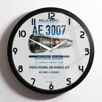 Thumbnail for AE 3007 design on light gray framed wall clock