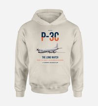 Thumbnail for P-3C Orion design on khaki double-side hoodie, single-side print