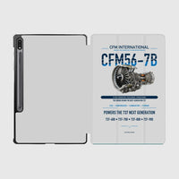 Thumbnail for CFM56-7B design on light gray samsung tablet tablet case