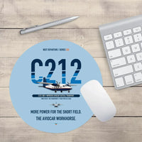 Thumbnail for CASA C-212-200 Aviocar design on light blue round mouse pad