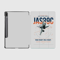 Thumbnail for Saab JAS 39C Gripen design on light gray samsung tablet tablet case