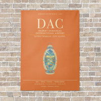 Thumbnail for Hazrat Shahjalal International Airport Dhaka DAC - Canvas Framed - Orange