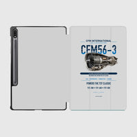 Thumbnail for CFM56-3 design on light gray samsung tablet tablet case