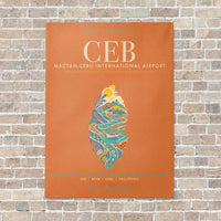 Thumbnail for Mactan-Cebu International Airport CEB - Canvas Framed - Orange