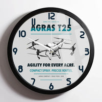 Thumbnail for DJI Agras T25 design on light gray framed wall clock