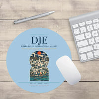 Thumbnail for Djerba-Zarzis International Airport (DJE) design on light blue round mouse pad