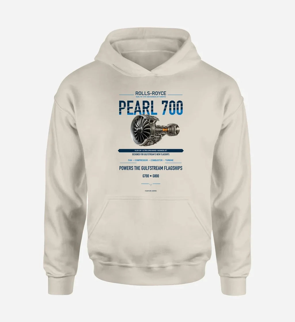 PEARL 700 design on khaki hoodie single side