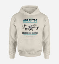 Thumbnail for DJI Agras T50 design on khaki hoodie single side