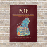 Thumbnail for Gregorio Luperón International Airport POP — Puerto Plata vertical canvas print - no frame - dark red background