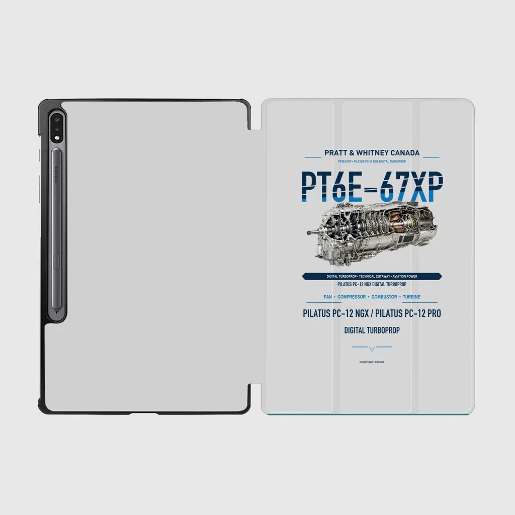 PT6E-67XP design on light gray samsung tablet tablet case