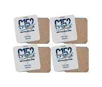 Thumbnail for Cessna 152 design on light gray 4 pieces set coaster