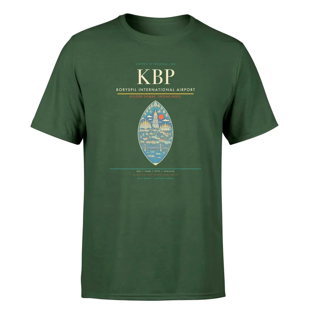 Kyiv Airport (KBP) Premium T-Shirt Dark Green