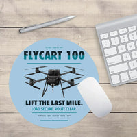 Thumbnail for DJI FlyCart 100 design on light blue round mouse pad