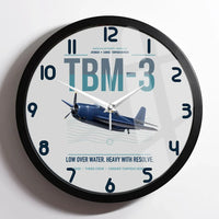 Thumbnail for TBM-3 Avenger design on light gray framed wall clock