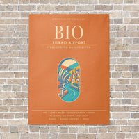 Thumbnail for Bilbao Airport BIO - Canvas Framed - Orange