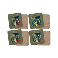 Thumbnail for The Midnight Transfer - Designed Coasters design on green army 4-pieces-set