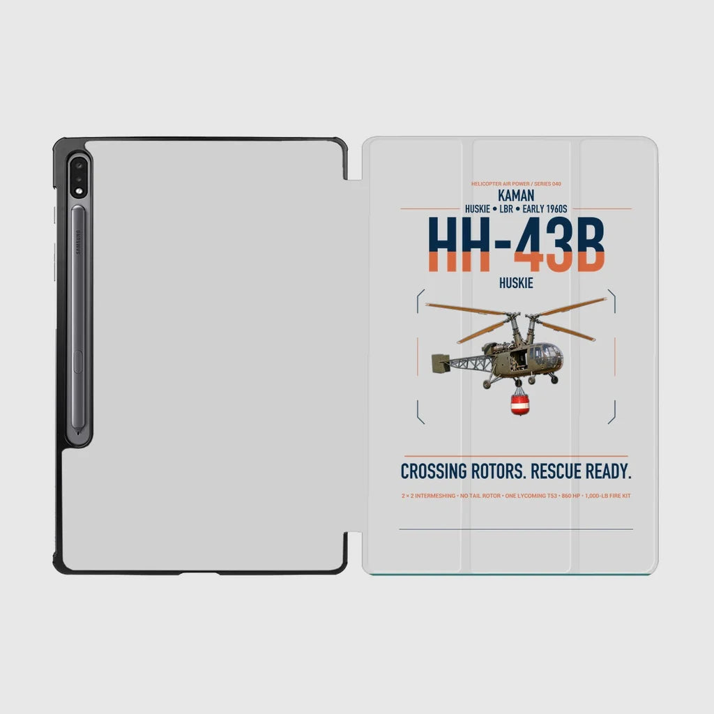 Kaman HH-43B Huskie design on light gray samsung tablet tablet case