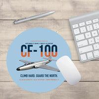 Thumbnail for Avro Canada CF-100 Mk5 Canuck Northern All Weather Interceptor design on light blue round mouse pad