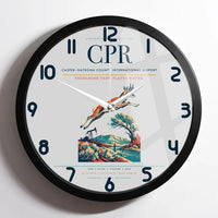 Thumbnail for Casper–Natrona County International Airport (CPR) design on light gray framed wall clock