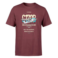 Thumbnail for Cessna 170B design on dark red t-shirt, single-side print