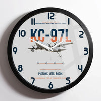 Thumbnail for KC-97L STRATOFREIGHTER design on light gray framed wall clock