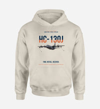 Thumbnail for HC-130J COMBAT KING II design on khaki double-side hoodie, single-side print