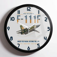 Thumbnail for F-111F Aardvark design on light gray framed wall clock