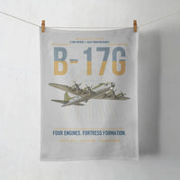 Thumbnail for B-17G Flying Fortress design on light gray towel