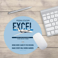 Thumbnail for Cessna Citation Excel design on light blue round mouse pad