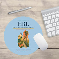 Thumbnail for Valley International Airport (HRL) design on light blue round mouse pad