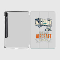 Thumbnail for Gate Ready Aircraft Arriving design on light gray samsung tablet tablet case