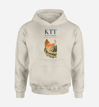 Thumbnail for Kittilä Airport (KTT) design on khaki hoodie single-side print