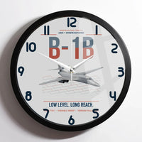 Thumbnail for B-1B Lancer design on light gray framed wall clock