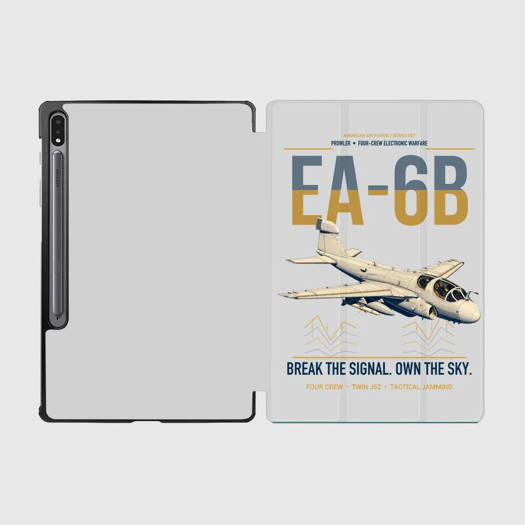 EA-6B Prowler design on light gray samsung tablet tablet case