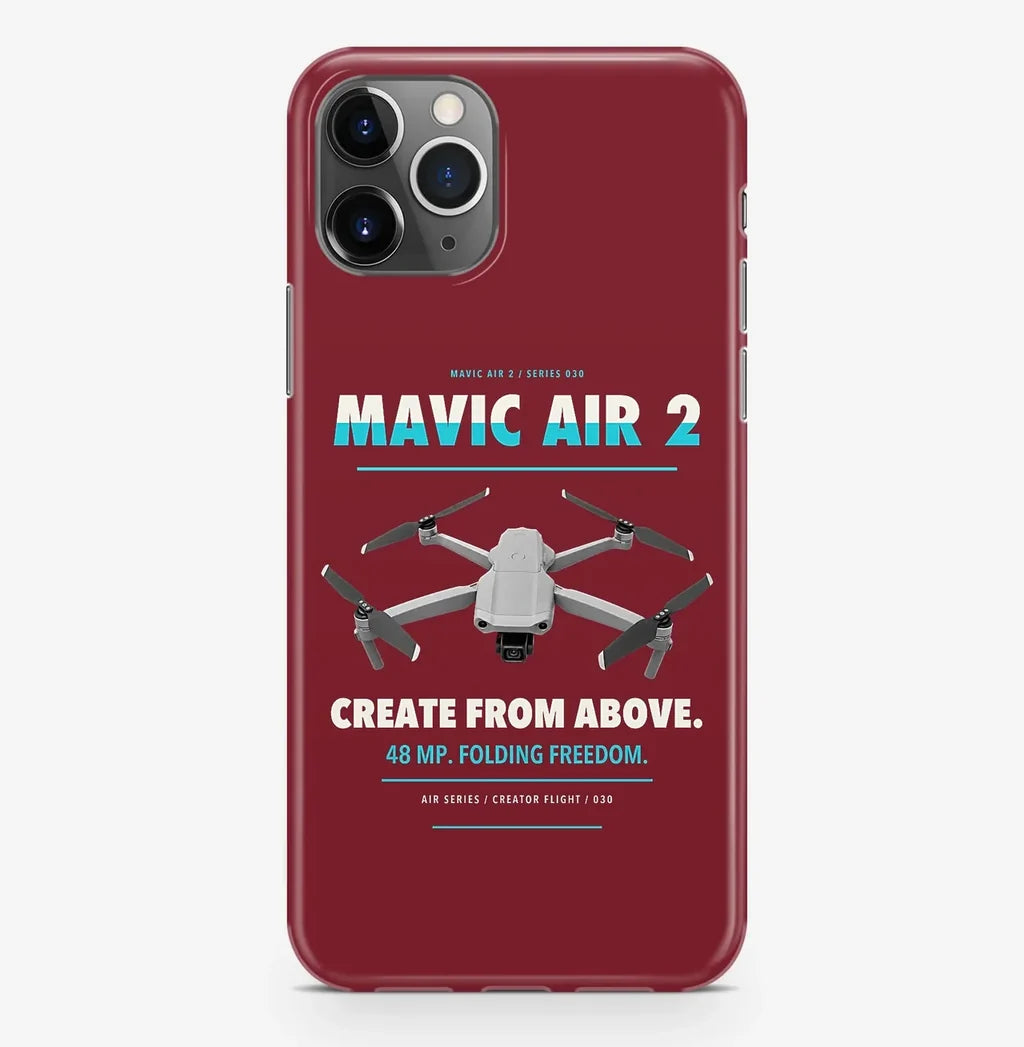 DJI Mavic Air 2 Case ProMax design on dark red iphone case promax