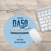 Thumbnail for Diamond DA50 RG design on light blue round mouse pad