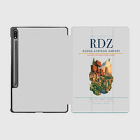 Thumbnail for Rodez–Aveyron Airport (RDZ) design on light gray samsung tablet tablet case